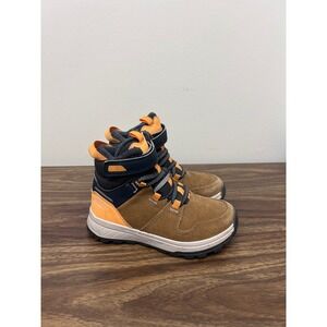 Quechua Decathlon Kids SH100 Warm Leather Snow Boots Brown Orange US 10C 8544121